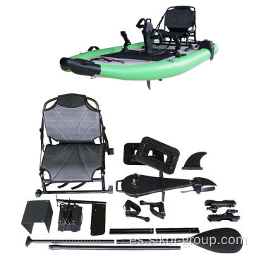 Fábrica Venta directa Geetone 1 Persona Pedal Barco inflable PVC Aire inflat Pedal kayak con pesca kajak